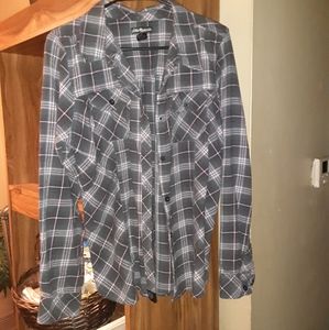 Metal Mulisha button down flannel top